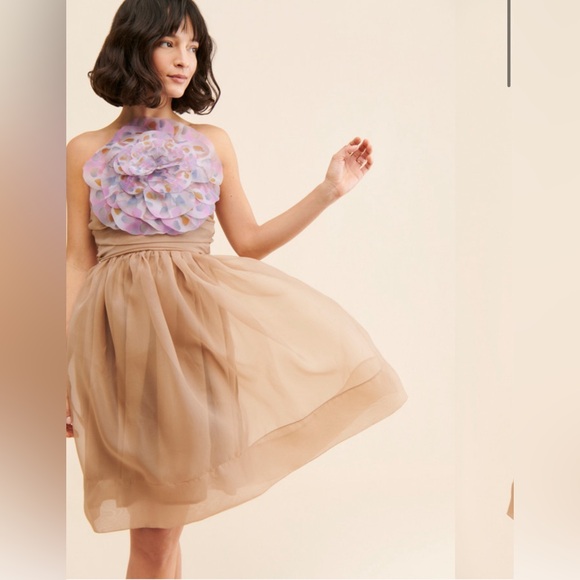 Cynthia rowley organza flower strapless dress - Picture 2 of 7